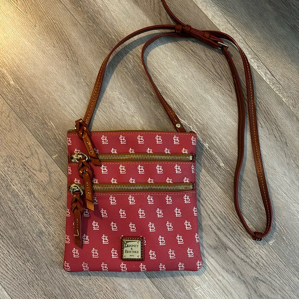 Dooney & Bourke St. Louis Cardinals Game Day Triple Zip Crossbody Purse